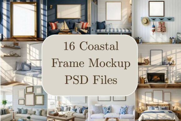 Download 16 Coastal Wood Frame Mockup Bundle - Frame mockup bundle Collection
