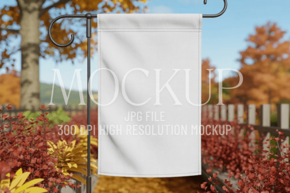 Download Fall Garden Flag Sublimation Mockup - Sublimation mockup Collection