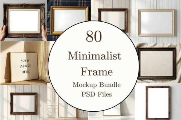 Download 80 Minimalist Wood Frame Mockup Bundle - Frame mockup bundle Collection
