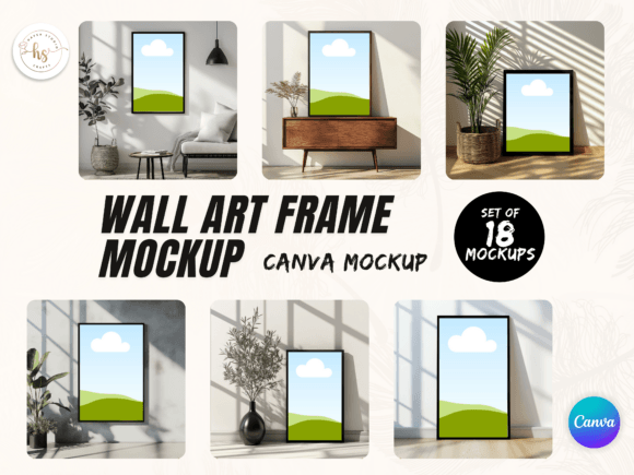 Download WallArt Canva Canvas Frame Mockup Bundle - Frame mockup bundle Collection