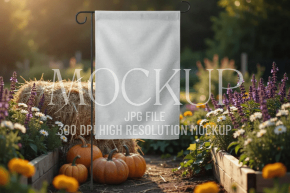 Download Fall Garden Flag Sublimation Mockup - Sublimation mockup Collection