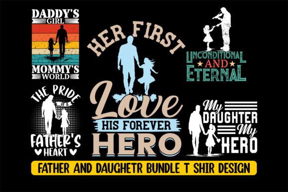 Download Father and Daughter Bundle Tshirt Design - Bundle tshirt Collection