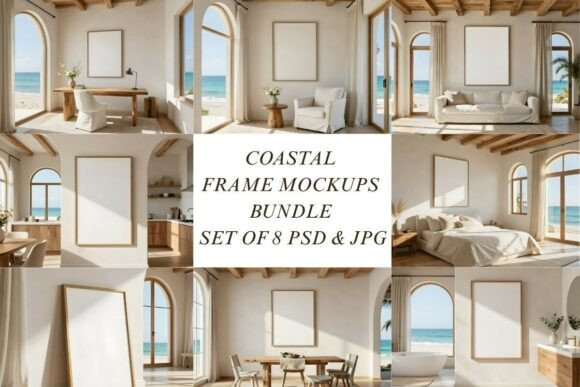 Download 8 Coastal Frame Mockup Bundle - Frame mockup bundle Collection
