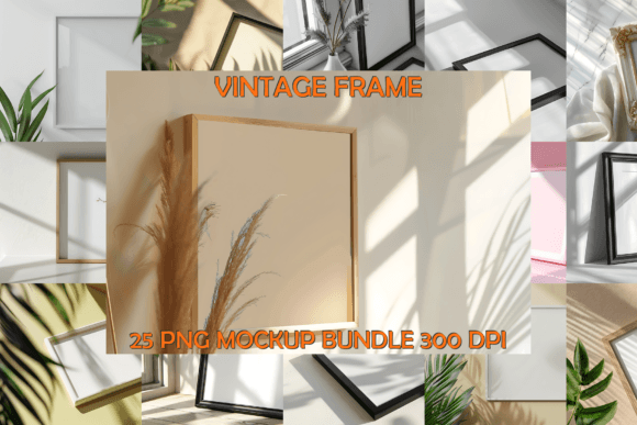 Download Vintage Frame Mockup Bundle - Frame mockup bundle Collection