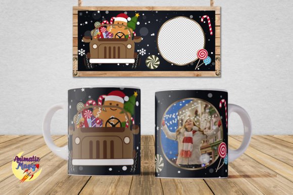 Download Gingerbread Christmas Mug Template PNG - Christmas mug template Collection